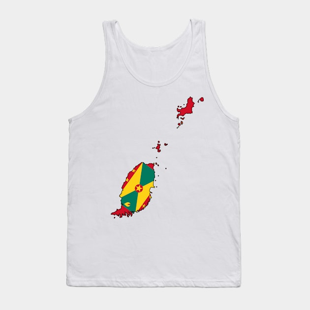 Grenada Map Tank Top by Historia